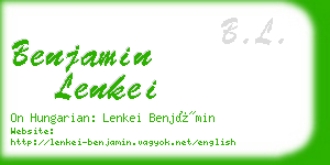 benjamin lenkei business card